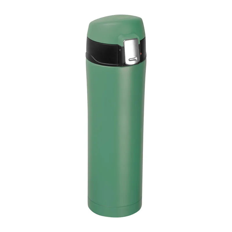 Branded Bucharest 500ml thermal flask in dark green