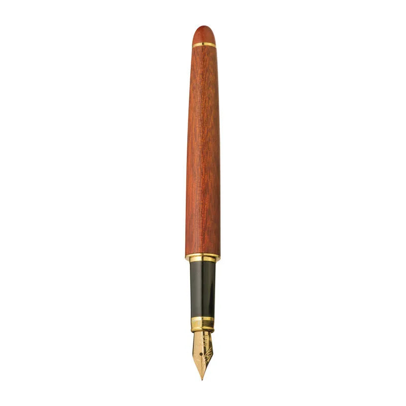 Oxford rosewood fountain pen with gold-tone nib and black grip.