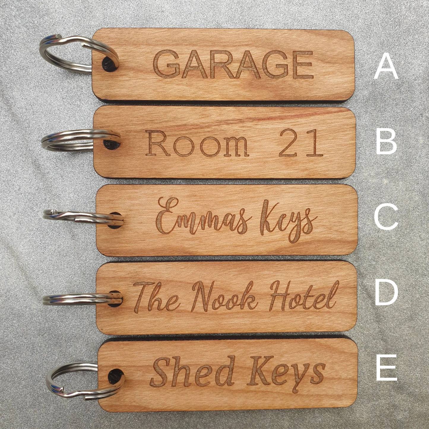 Personalised Cherry Keyring, Custom Key Fob