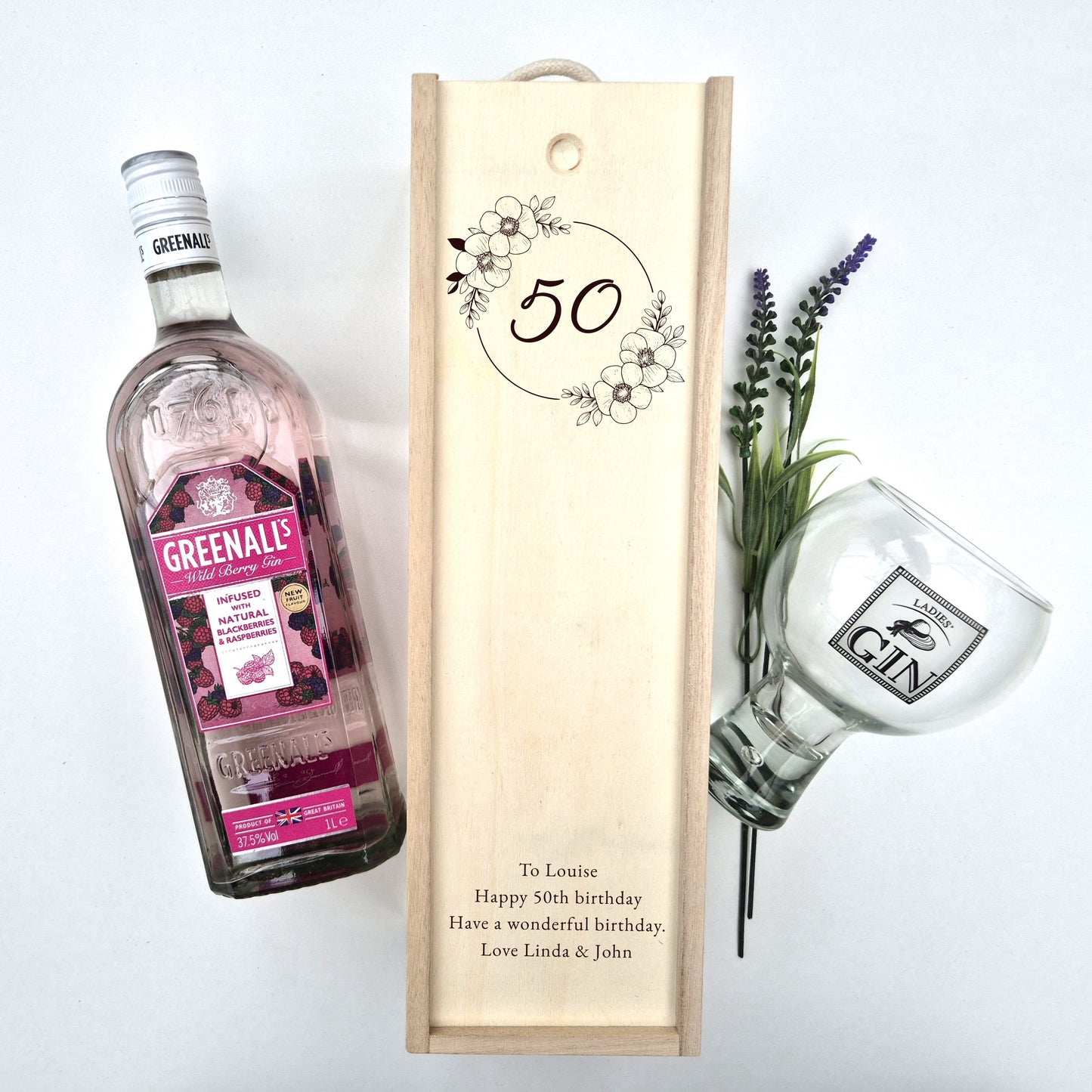 Personalised Champagne Gift Box – 50th Birthday wine box