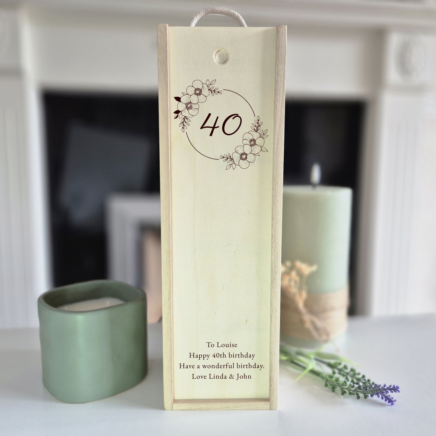 Personalised 40th Birthday Champagne Gift Box – Birthday Keepsake for 40 years Milestones