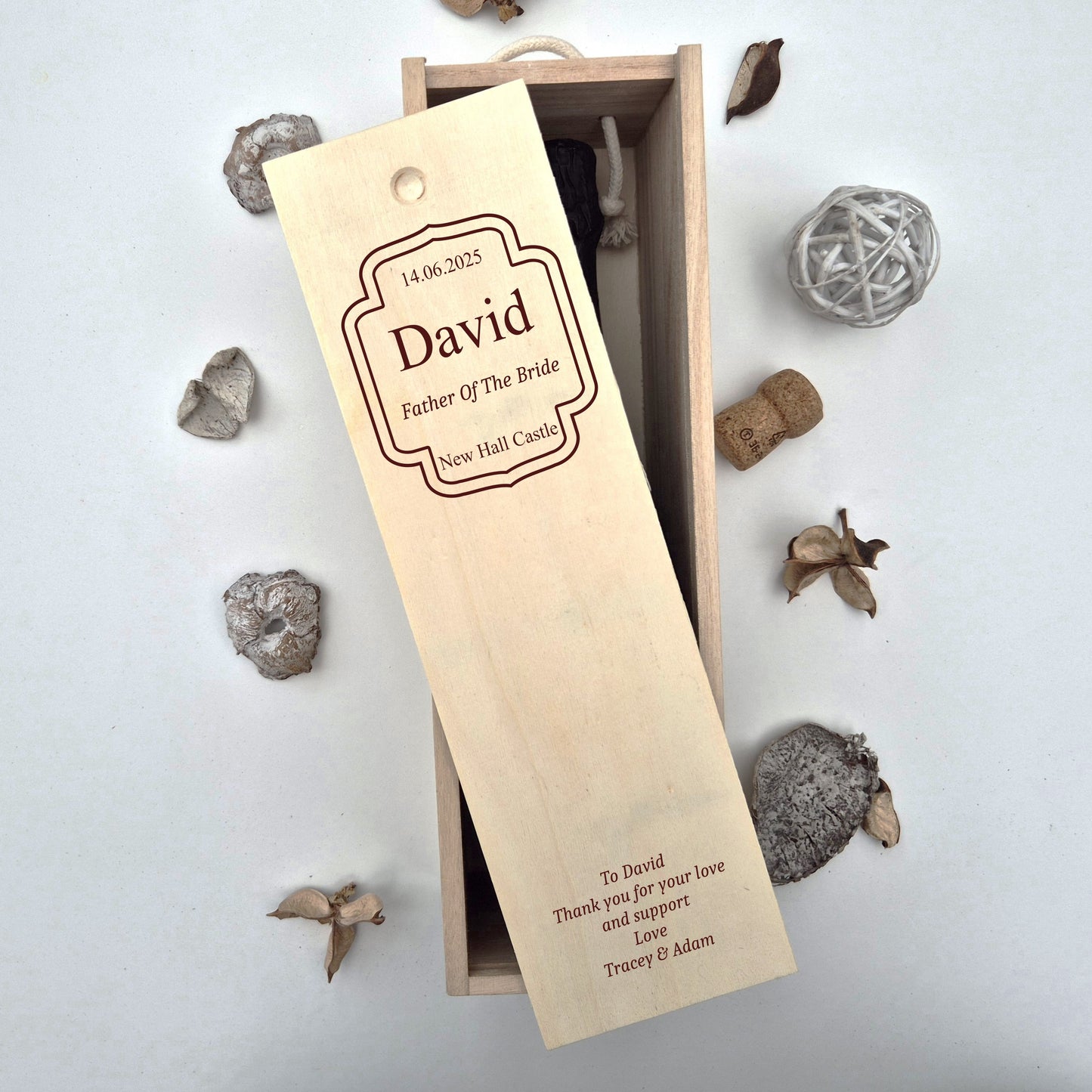 Wedding Party personalised champagne box