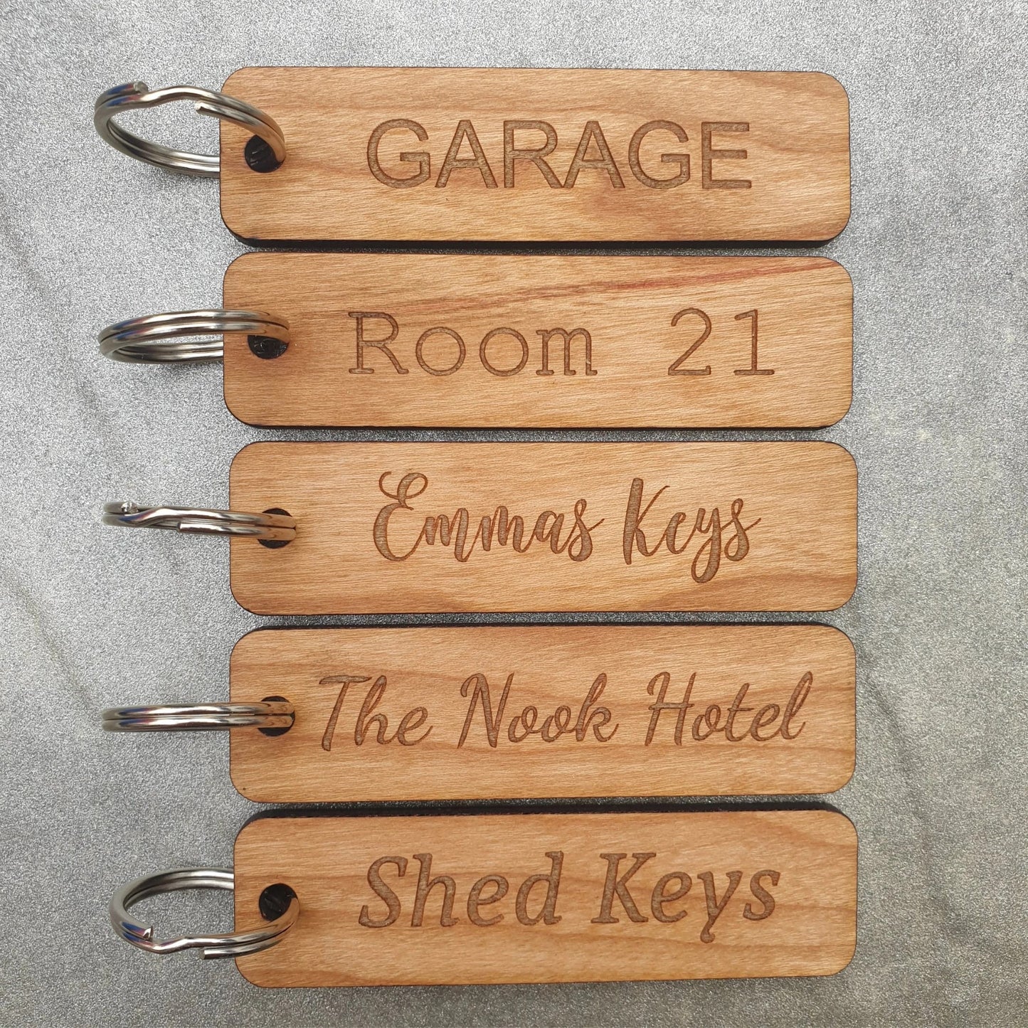 Personalised Cherry Keyring, Custom Key Fob