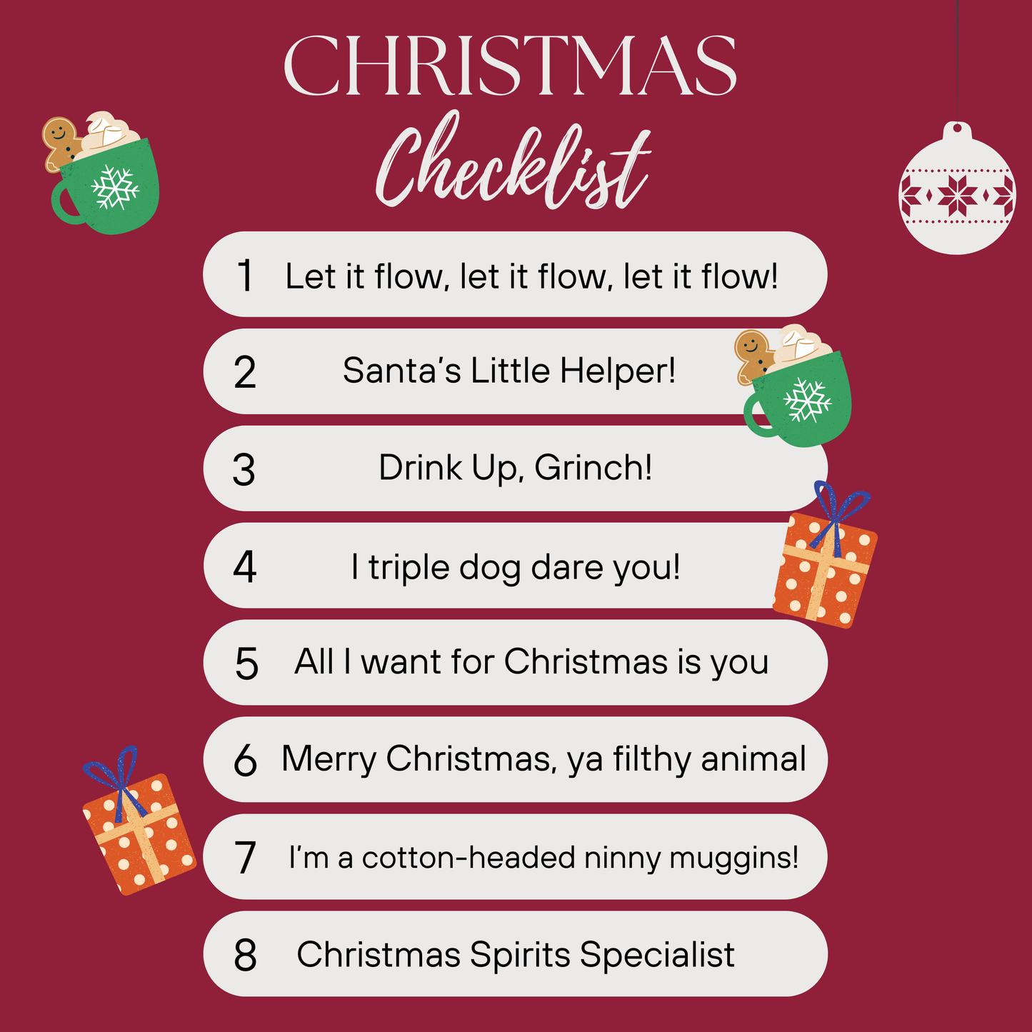 Custom Festive Wood Bottle Opener with Custom Engraving Secret Santa Gift