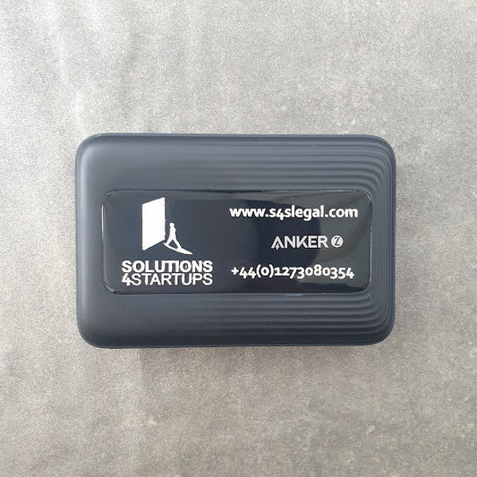 Premium Laser Engraving for Solutions4Startups – Custom Branded Power Banks