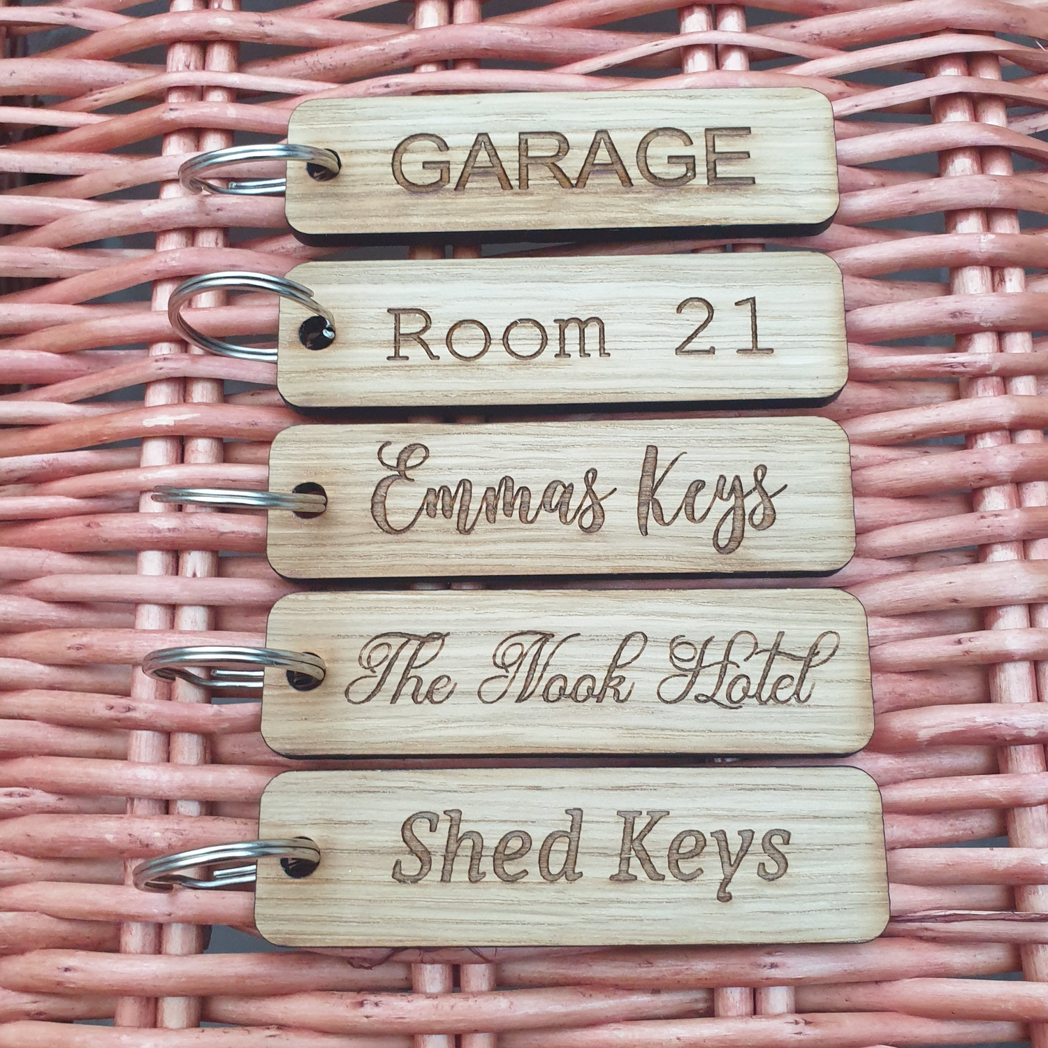 Personalised Wooden Keyrings