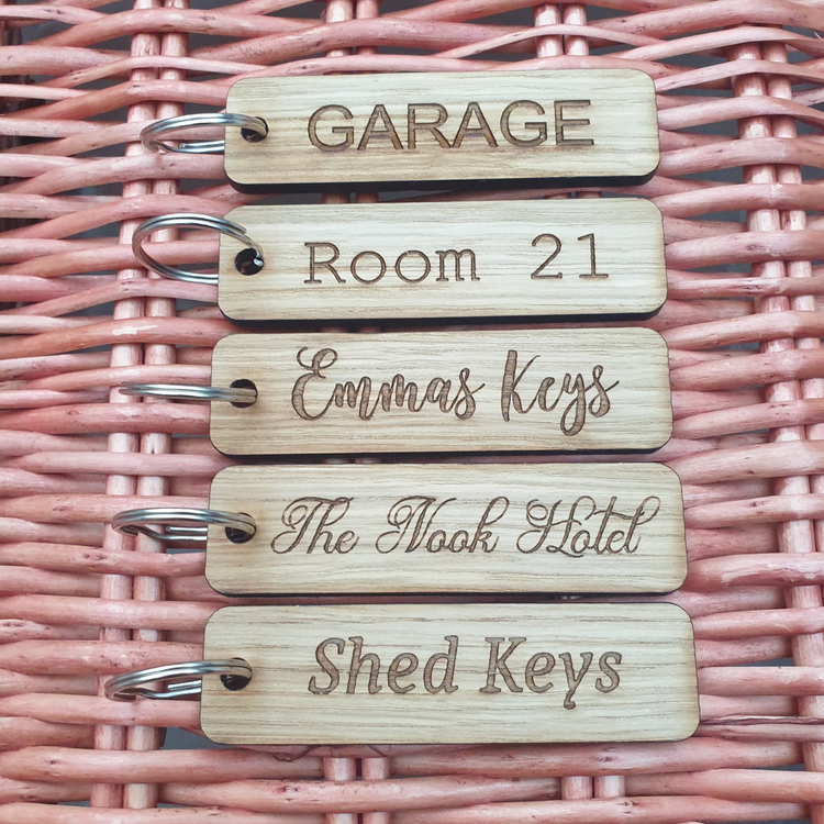 Personalised Wooden Keyrings