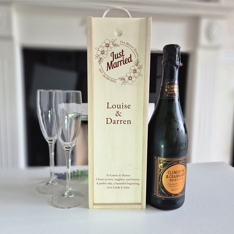 Personalised Champagne Bottle Box