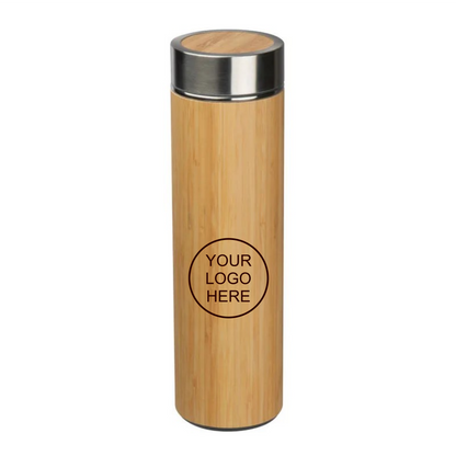 Branded 550ml Insulated Bamboo Bottle