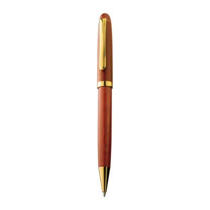 Oxford rosewood ballpoint pen with gold-tone clip and trim.