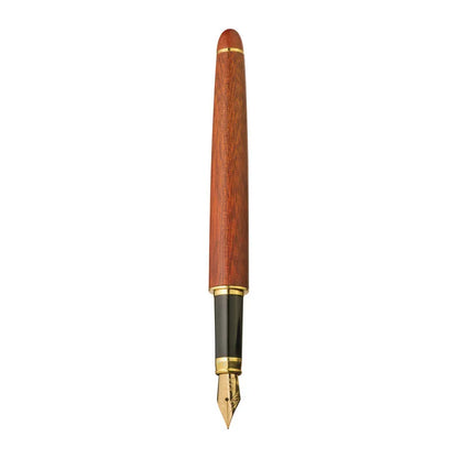 Oxford rosewood fountain pen with gold-tone nib and black grip.