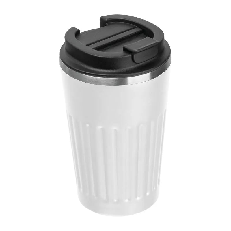 White Venice 400ml insulated travel mug for corporate branding