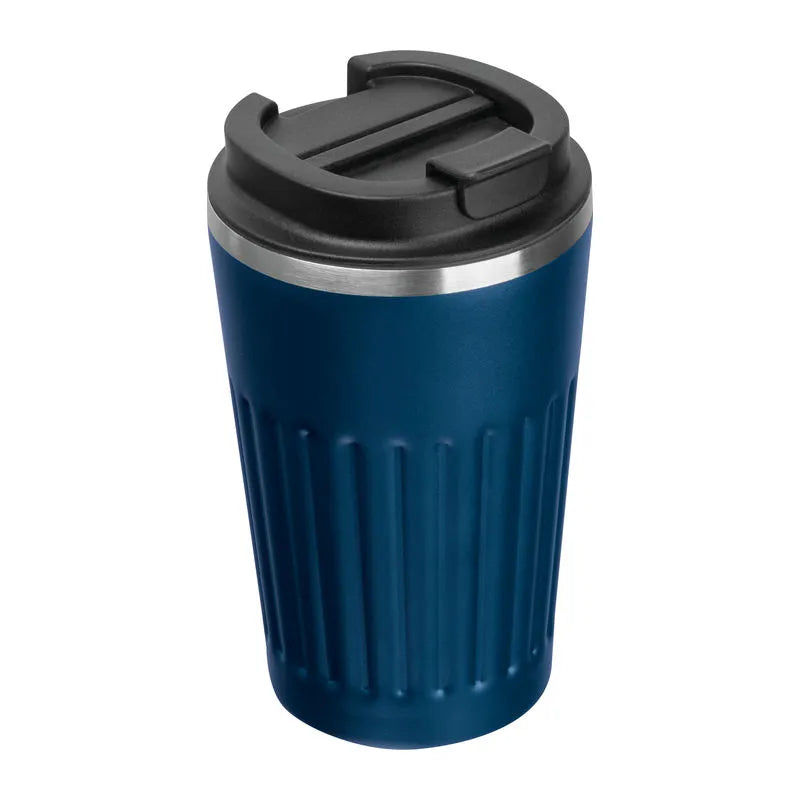 Dark blue Venice 400ml insulated travel mug for corporate branding