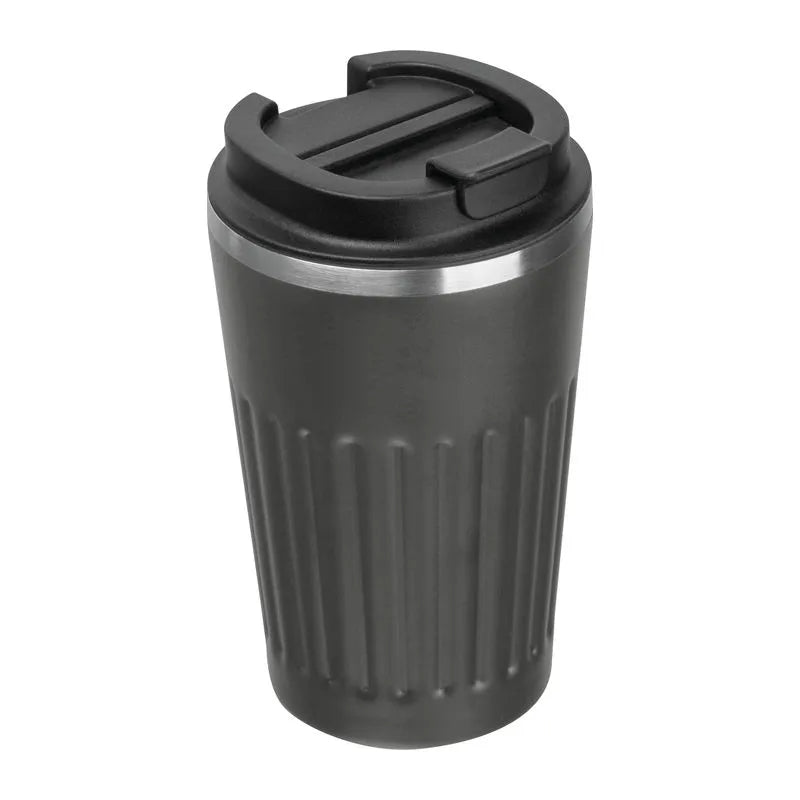 Dark grey Venice 400ml insulated travel mug for corporate branding