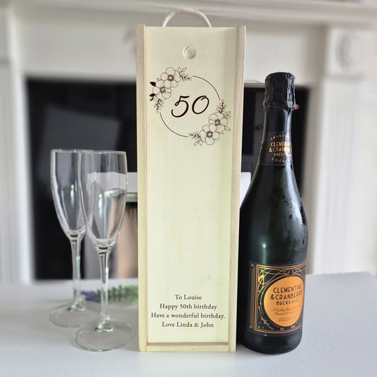 Personalised Champagne Gift Box – Birthday Keepsake for Milestones