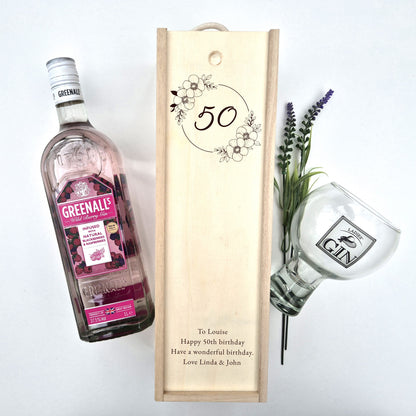 Personalised Champagne Gift Box – 50th Birthday wine box