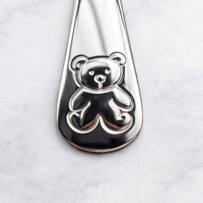 Personalised Childrens Cutlery Set | Bertie Bear 4 Piece Set