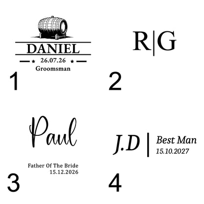 Personalised Hip Flask & Whisky Glass Set – Best Man Gift, Groomsman Gift, Father of the Bride Gift, Bridesmaid Gift