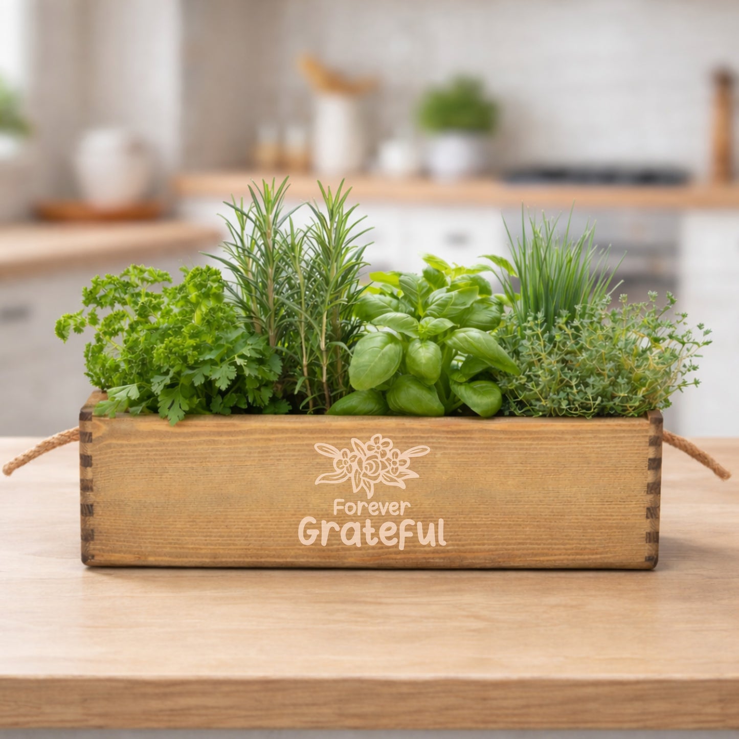 Personalised Wooden Planter Box for Mum | Engraved Mother’s Day Gift