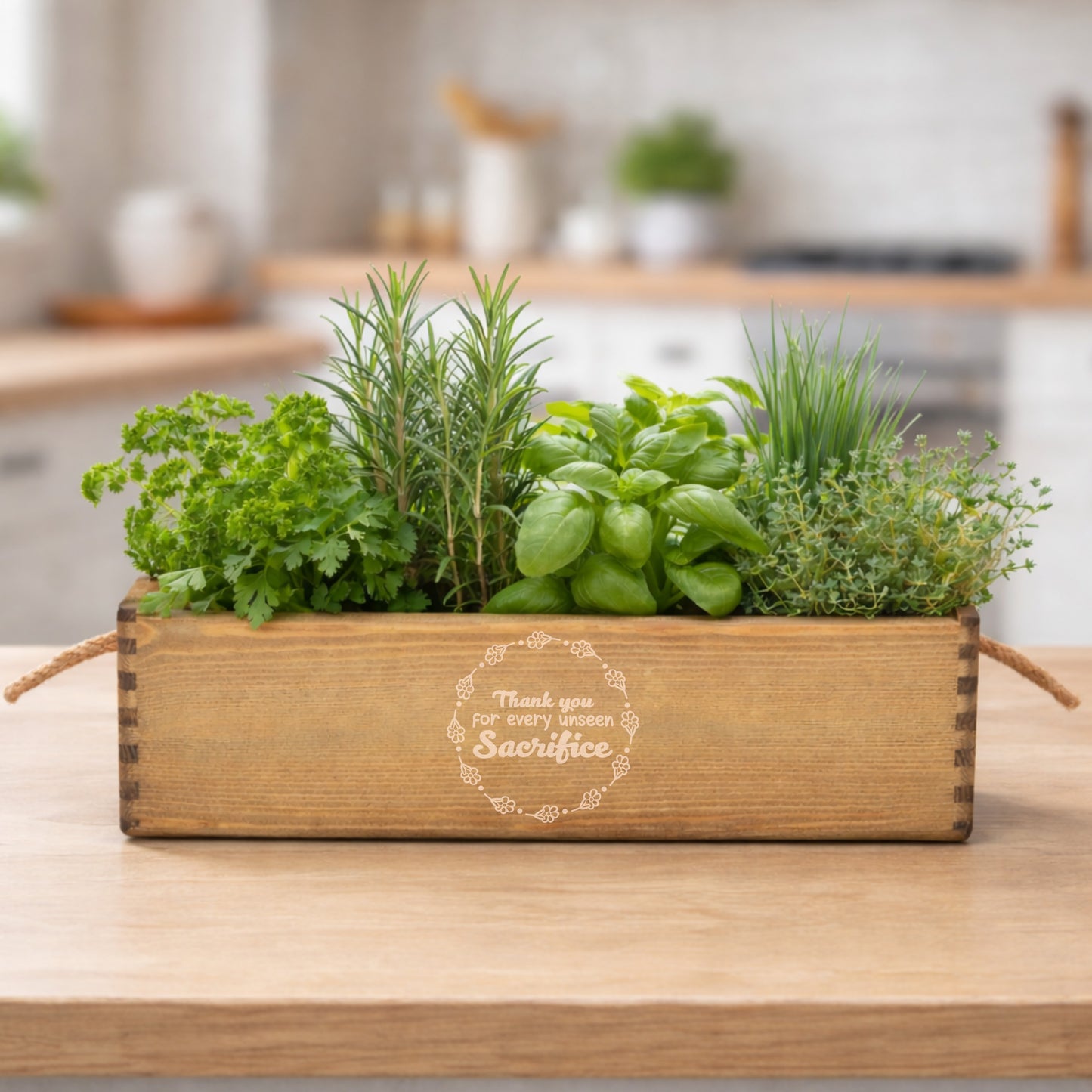 Personalised Wooden Planter Box for Mum | Engraved Mother’s Day Gift