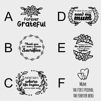 Set of black monogram designs with motivational quotes on a white background