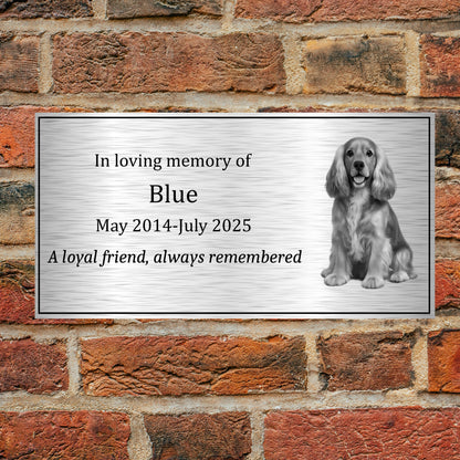Personalised Pet Memorial Plaque – Stainless Steel Dog & Cat Memorial