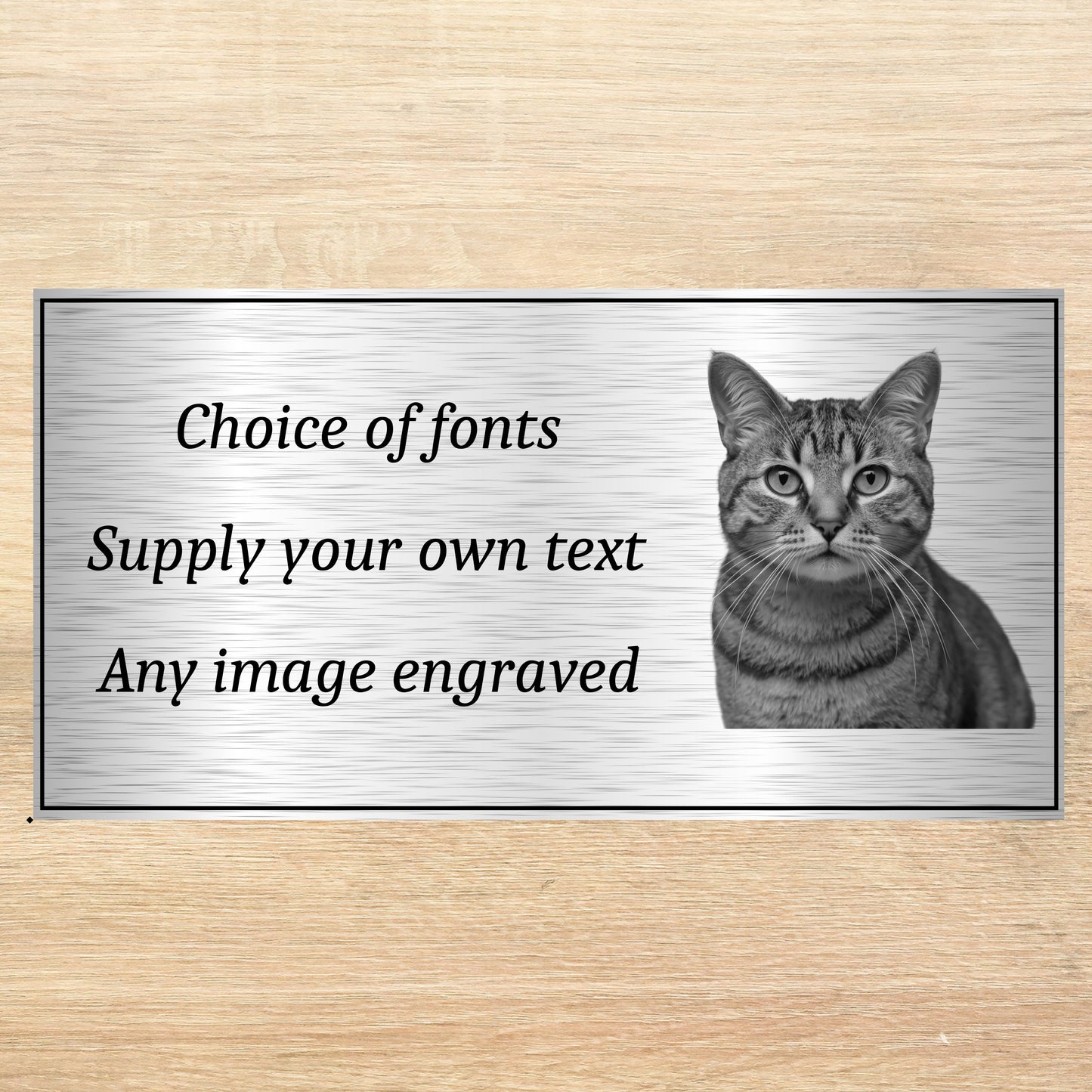 Personalised Pet Memorial Plaque – Stainless Steel Dog & Cat Memorial