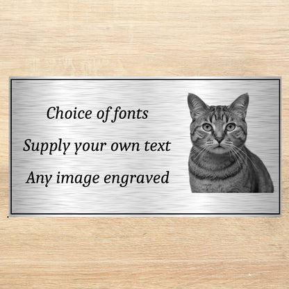 Personalised Pet Memorial Plaque – Stainless Steel Dog & Cat Memorial