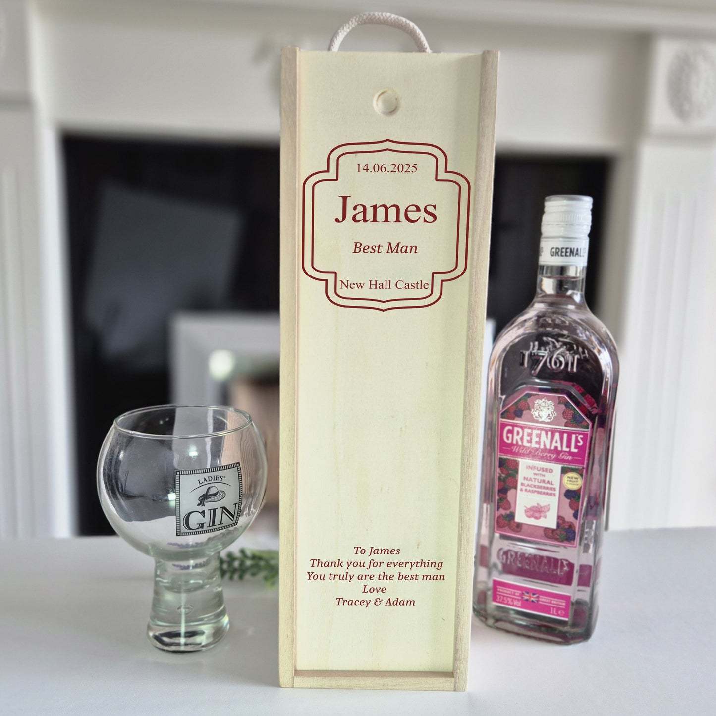 Wedding Party personalised champagne box