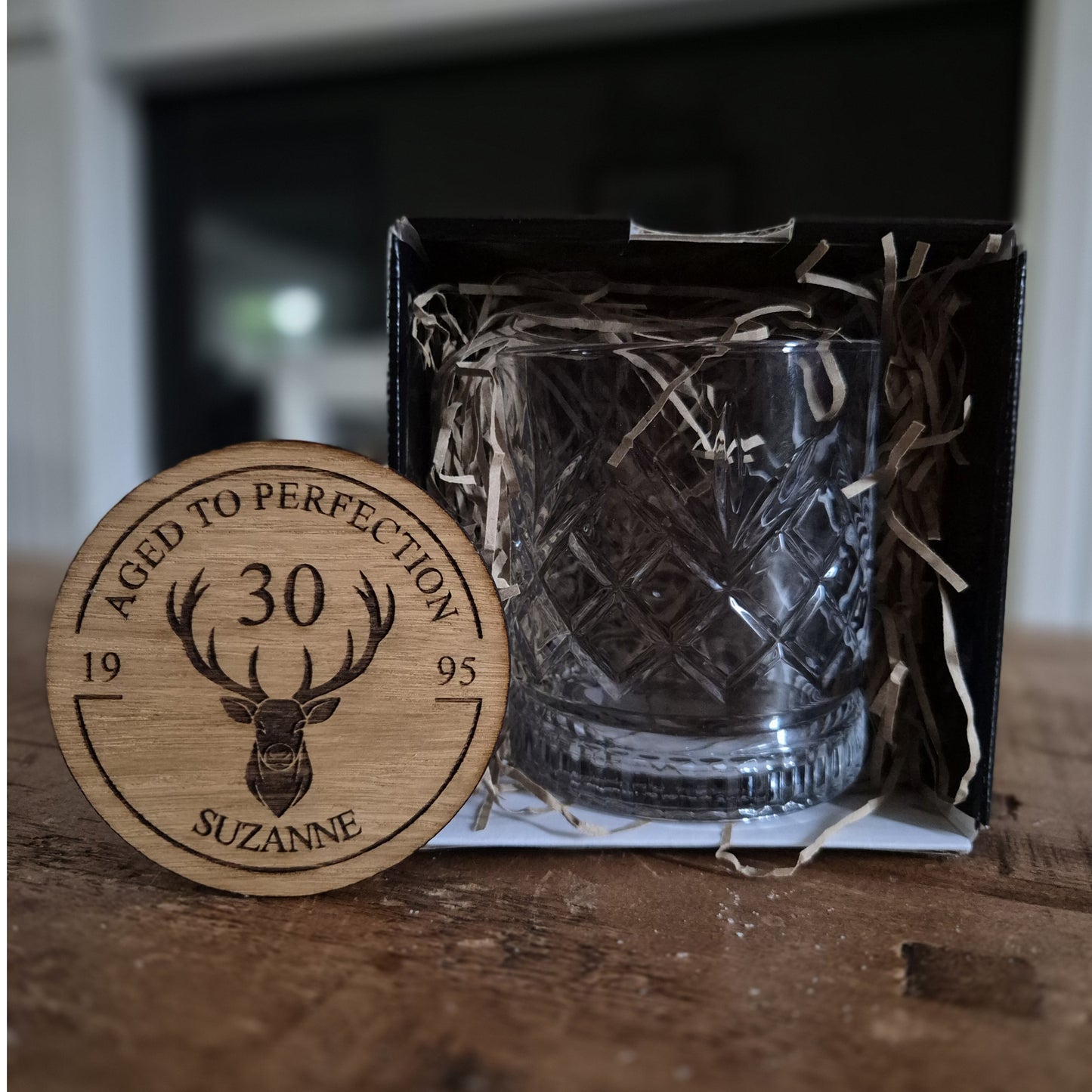 Personalised Whiskey Glass Birthday Gift Set